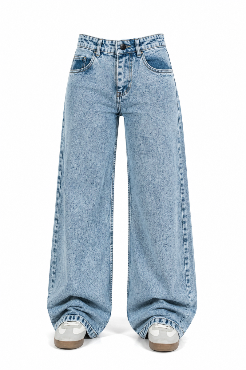 Daylight Blue Wide Leg Jeans