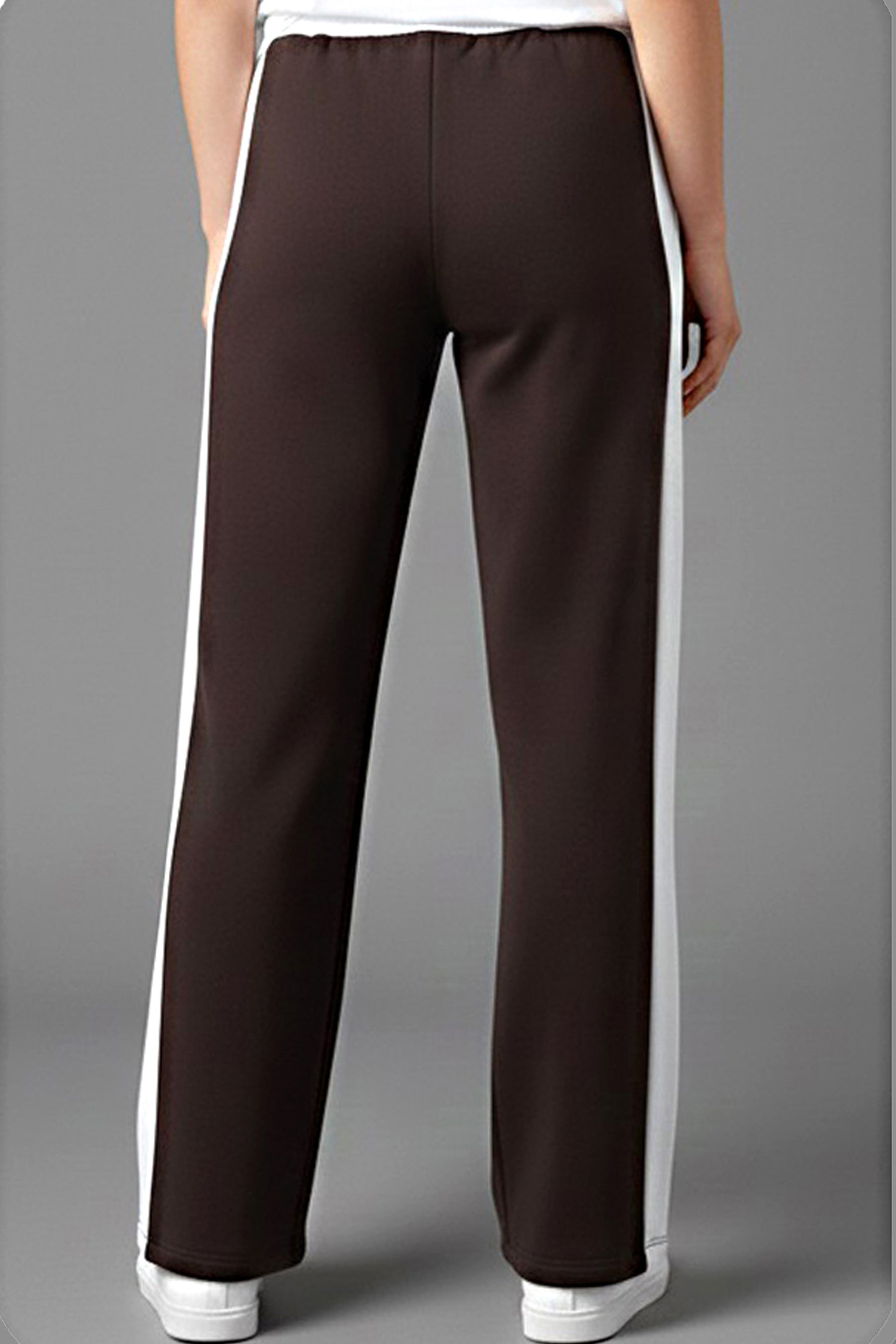 Brown Side-Stripe Track Pant