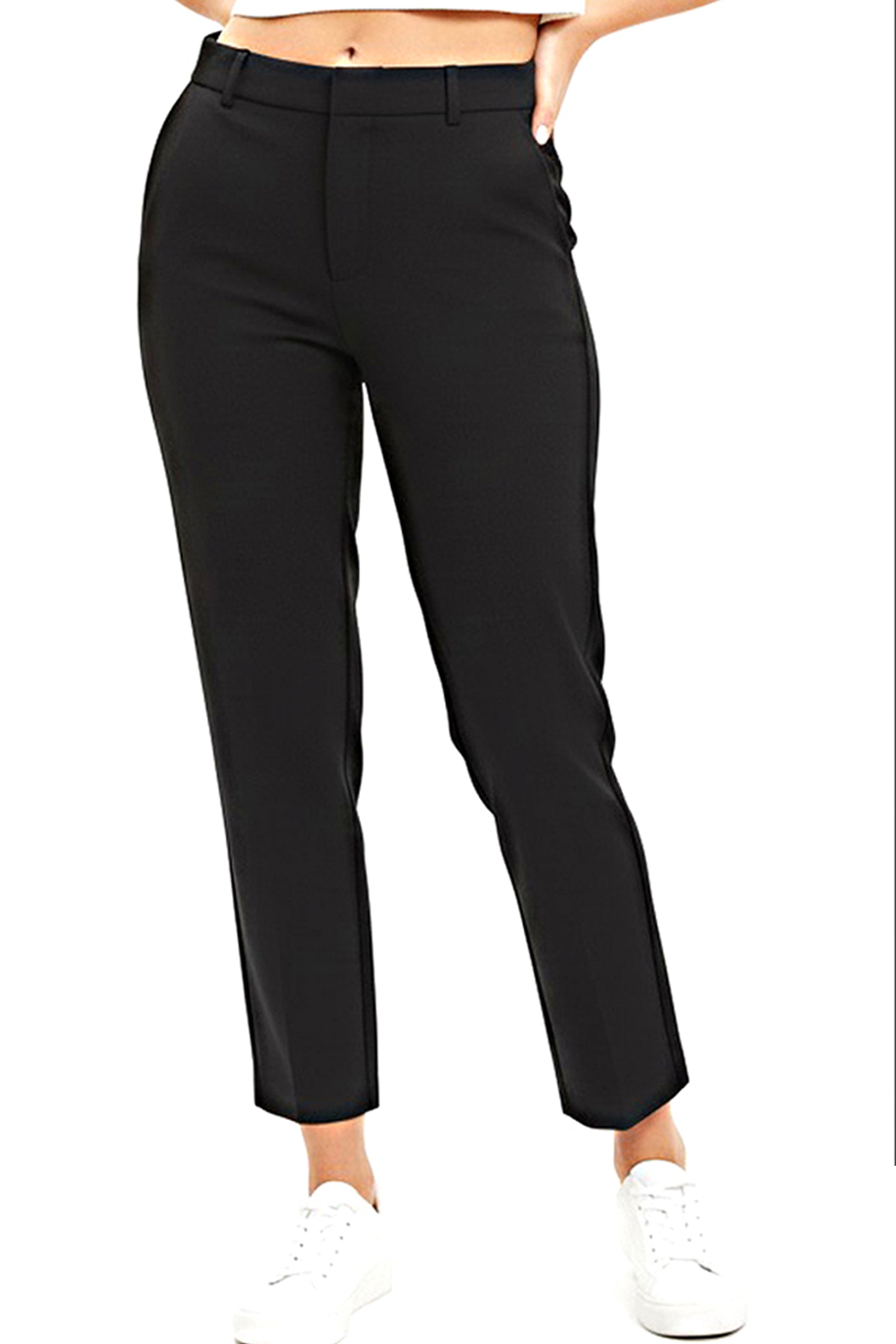 Classic Tailored Formal Pants – Black