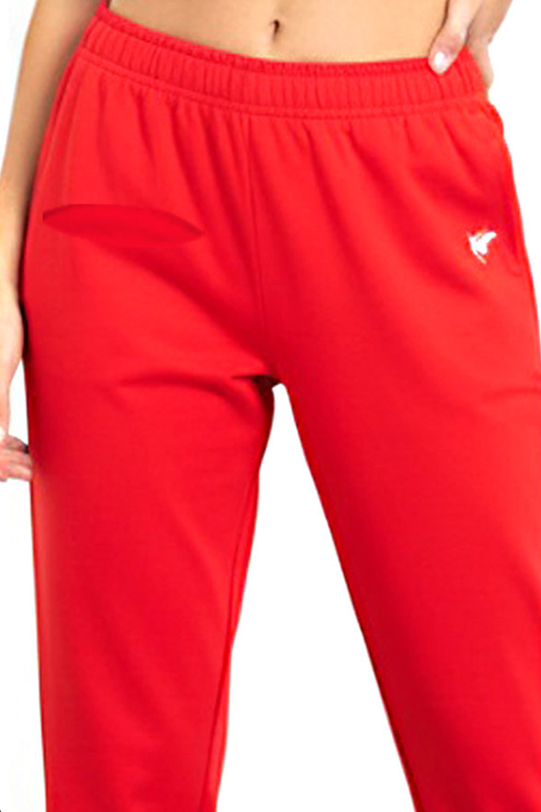 Red Ankle-Length Kurti Pant