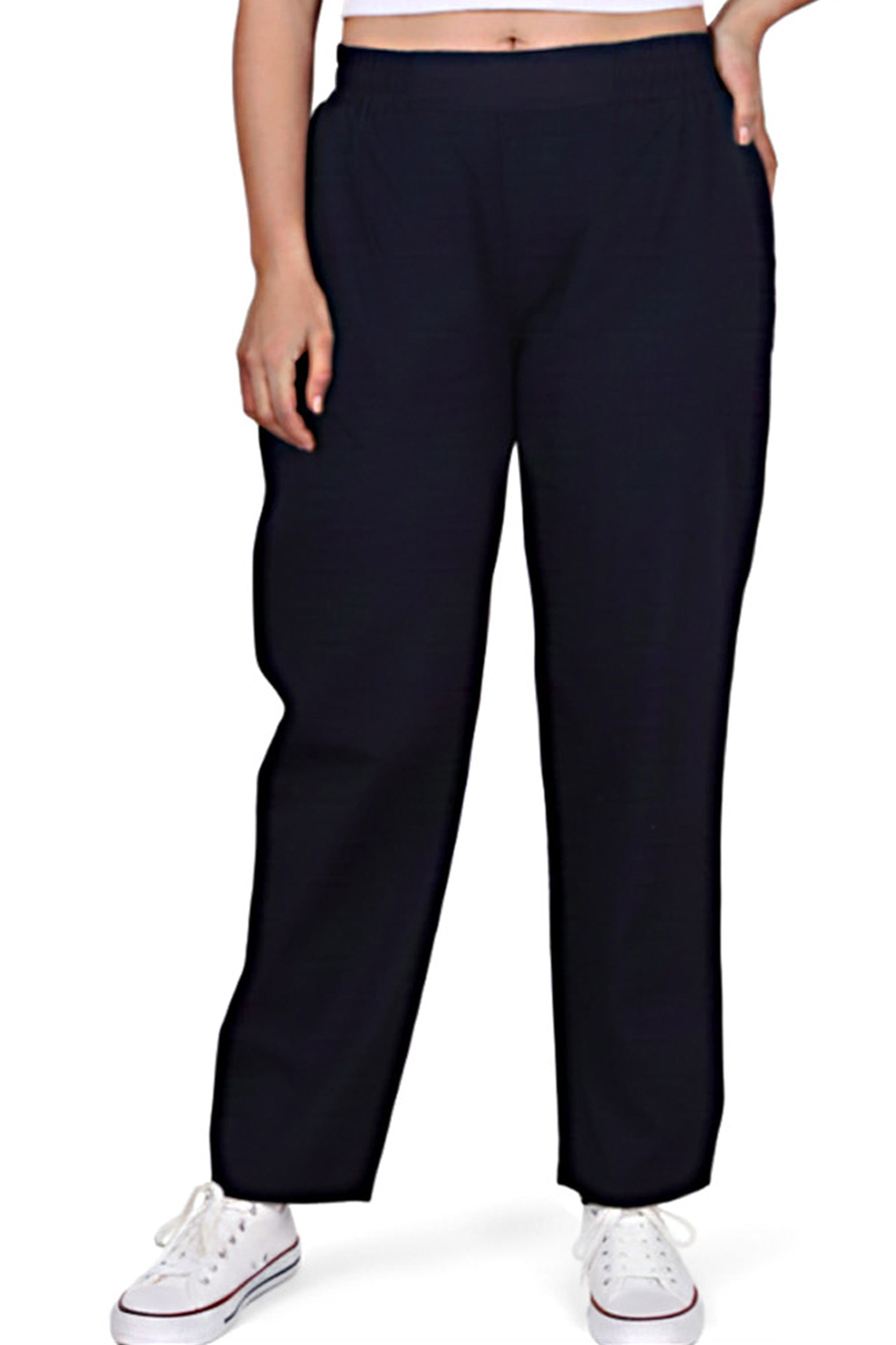 Classic Navy Blue Straight-Fit Track Pant