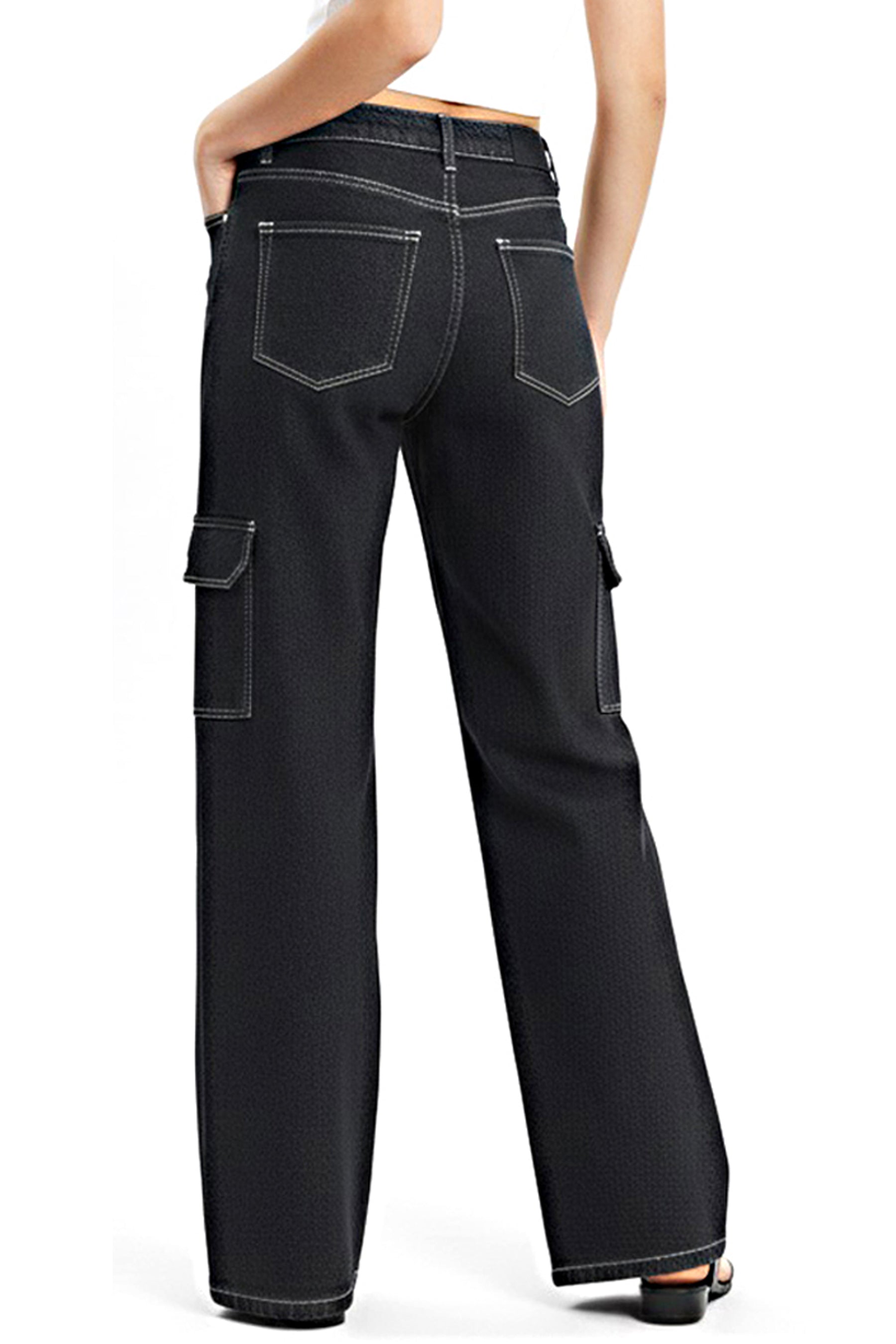 Carbon Black Straight-Fit Denim Jeans