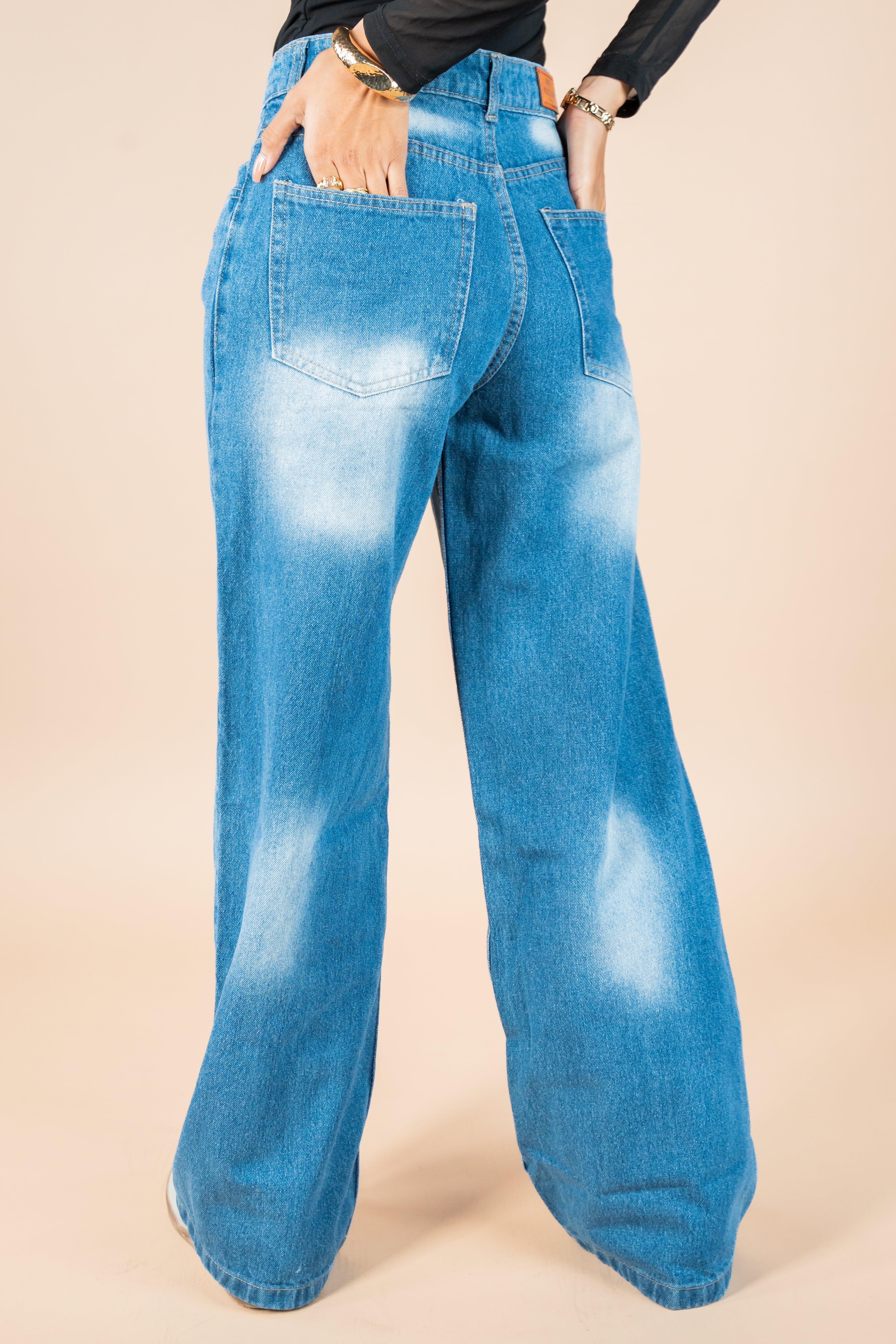 Sky Blue Wide Leg Jeans