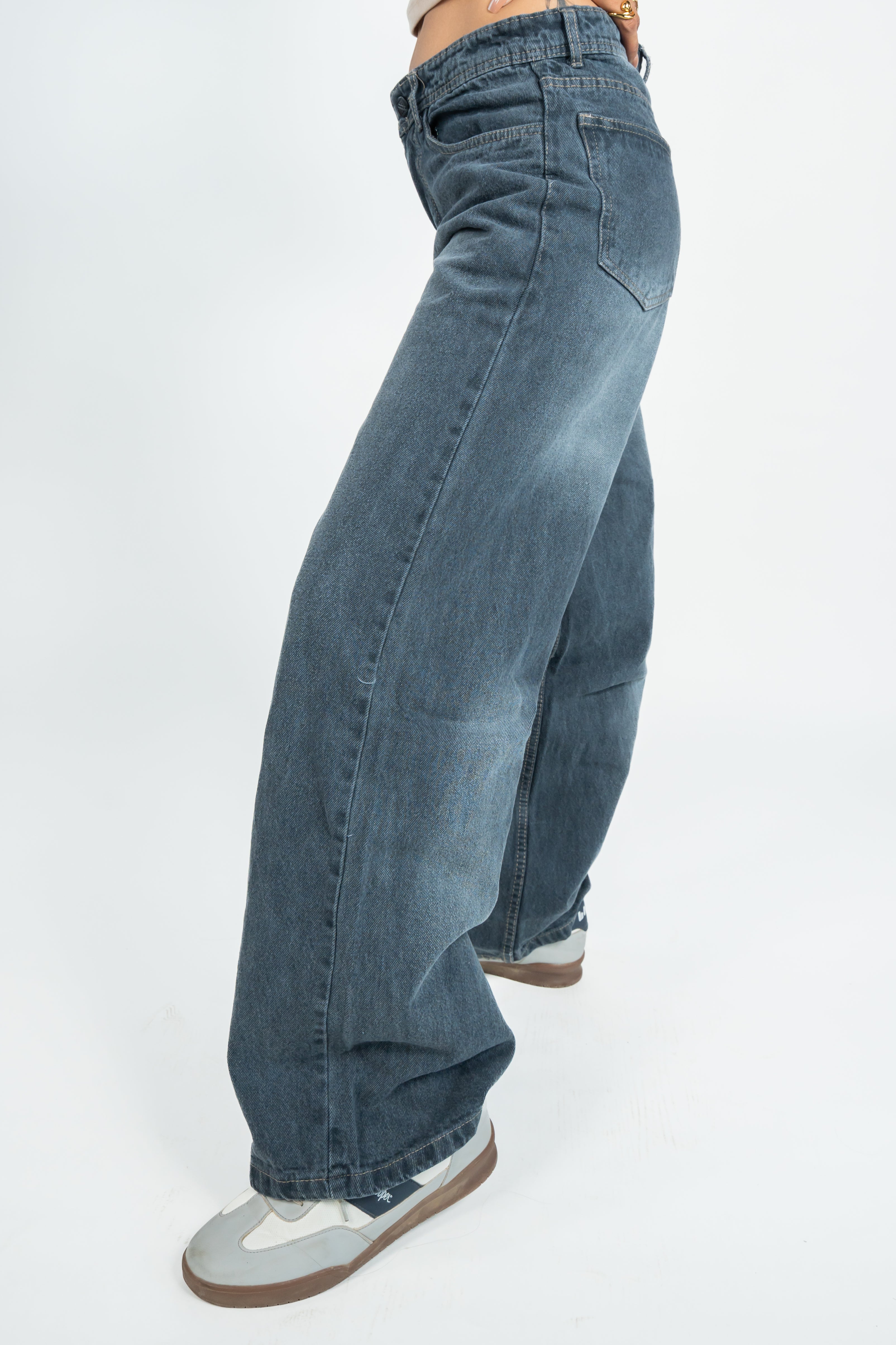 Downtown Washed Grey Jeans