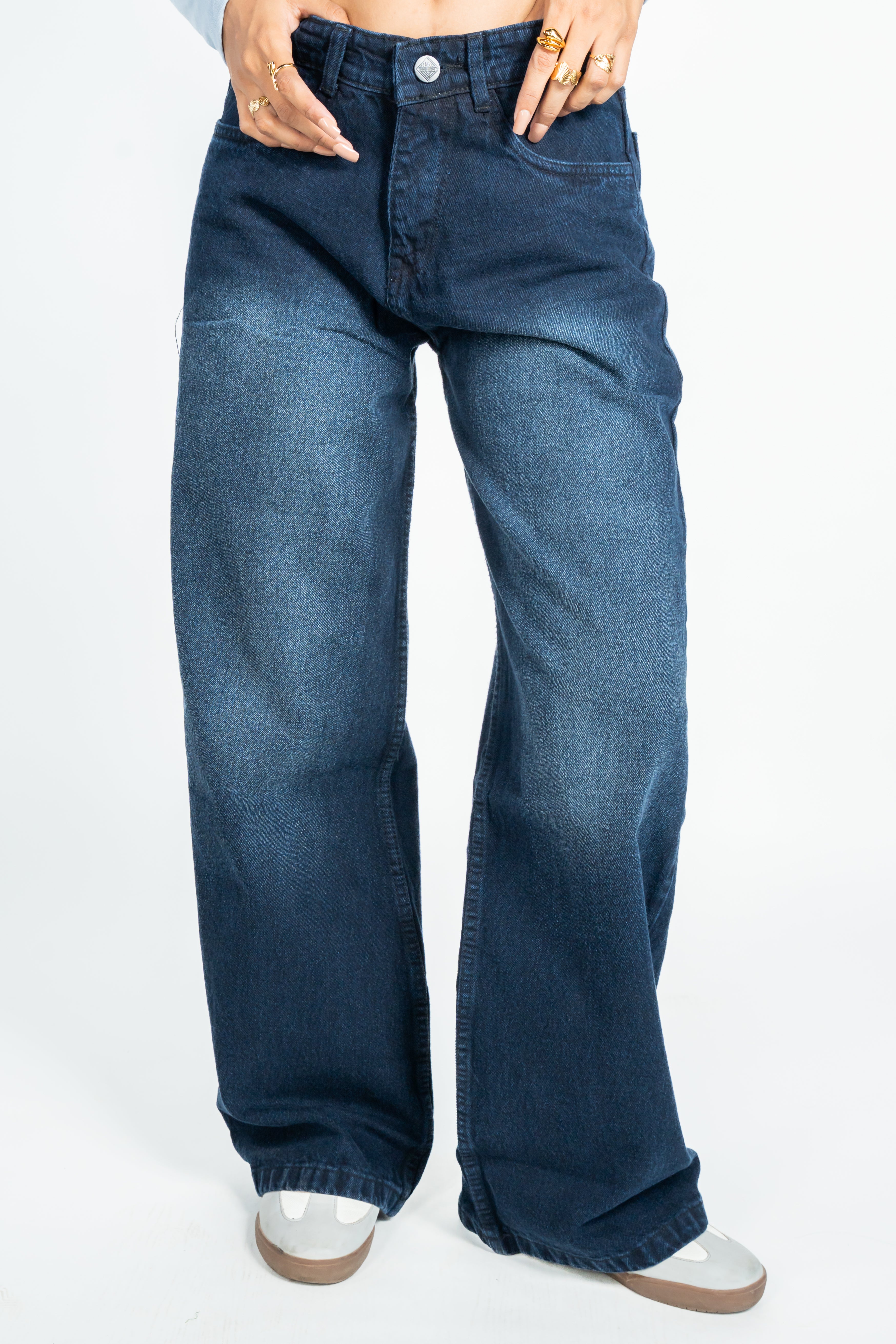 Midnight Fade Wide Leg Jeans