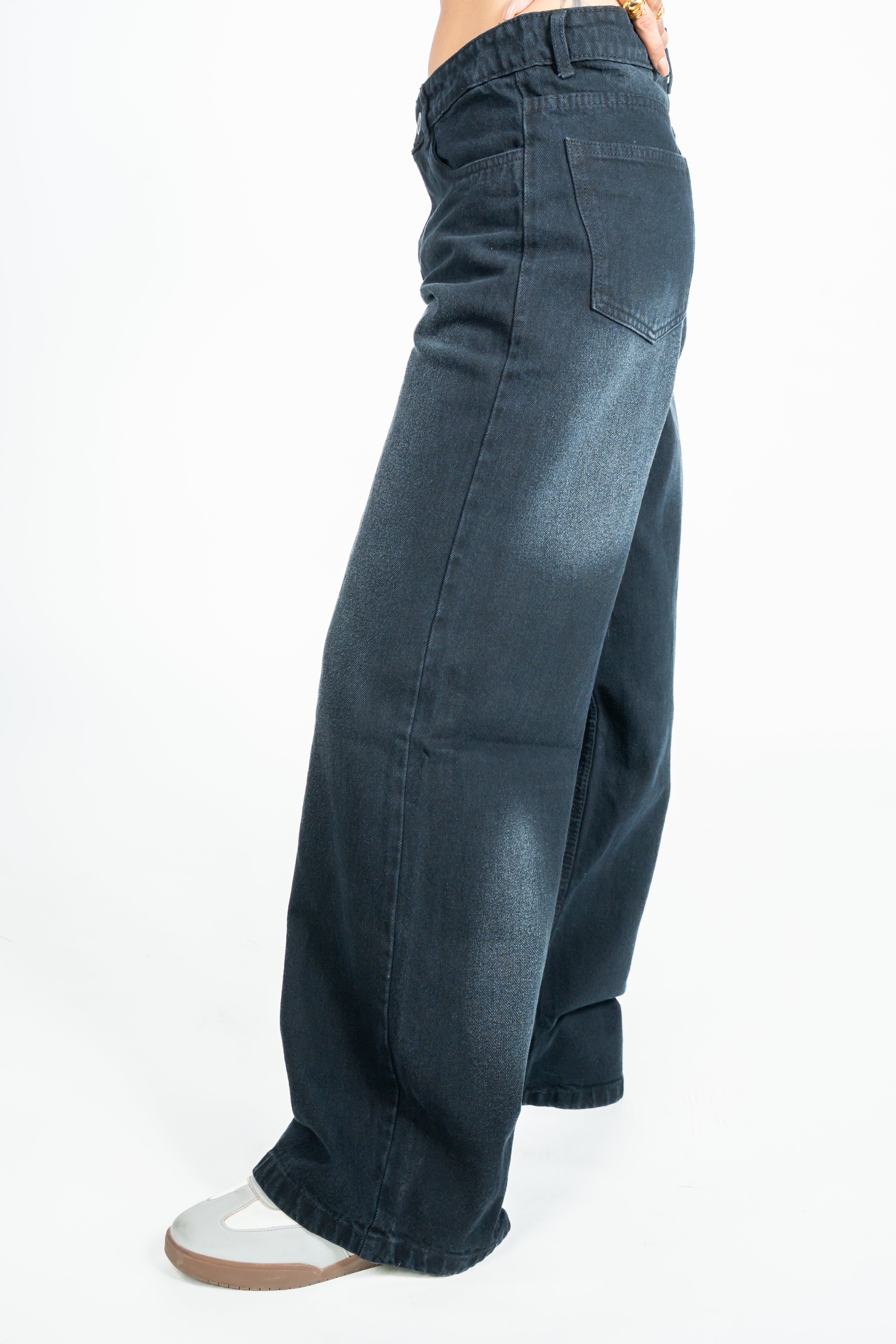 Graphite Drift Wide Leg Jeans