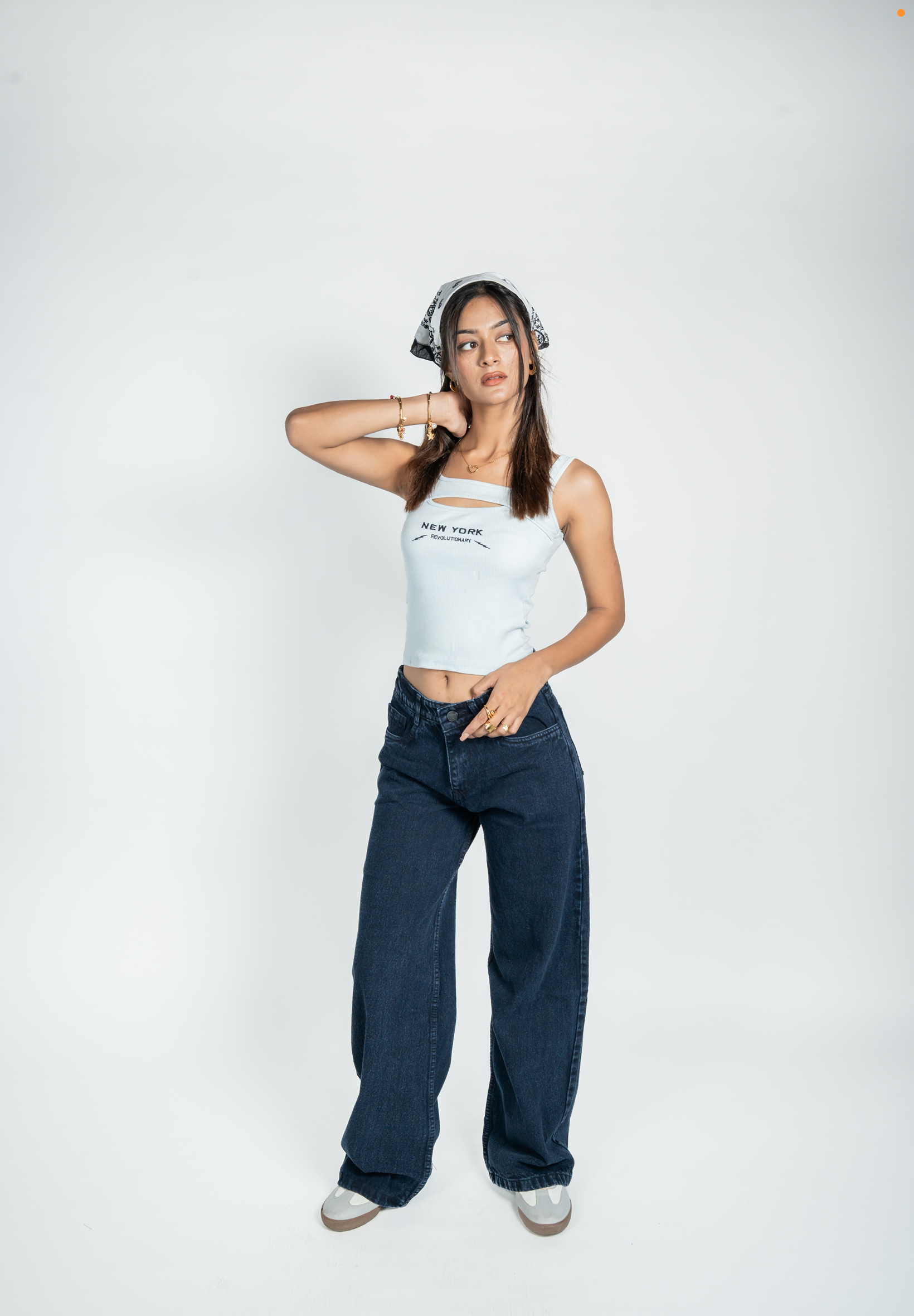 Dusk Blue Wide Leg Jeans