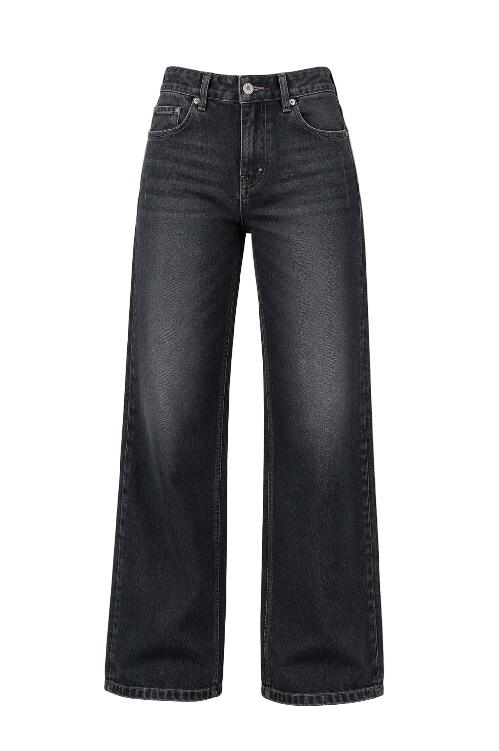 Dark Wash Straight-Fit Denim Jeans