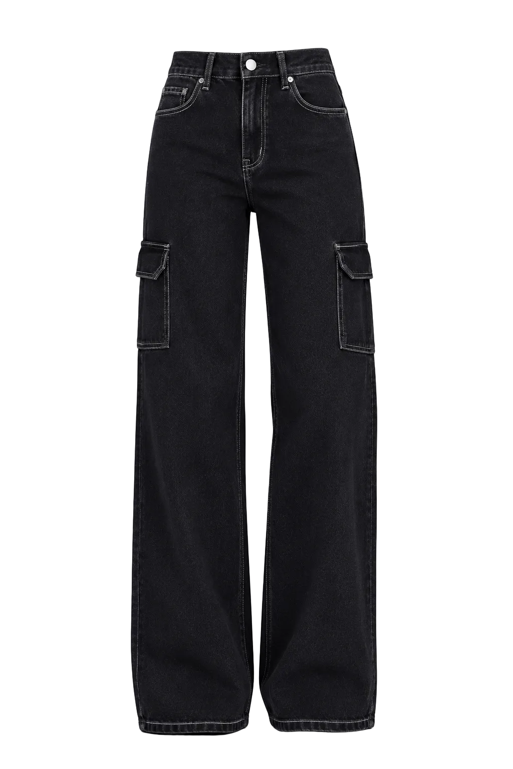 Carbon Black Straight-Fit Denim Jeans