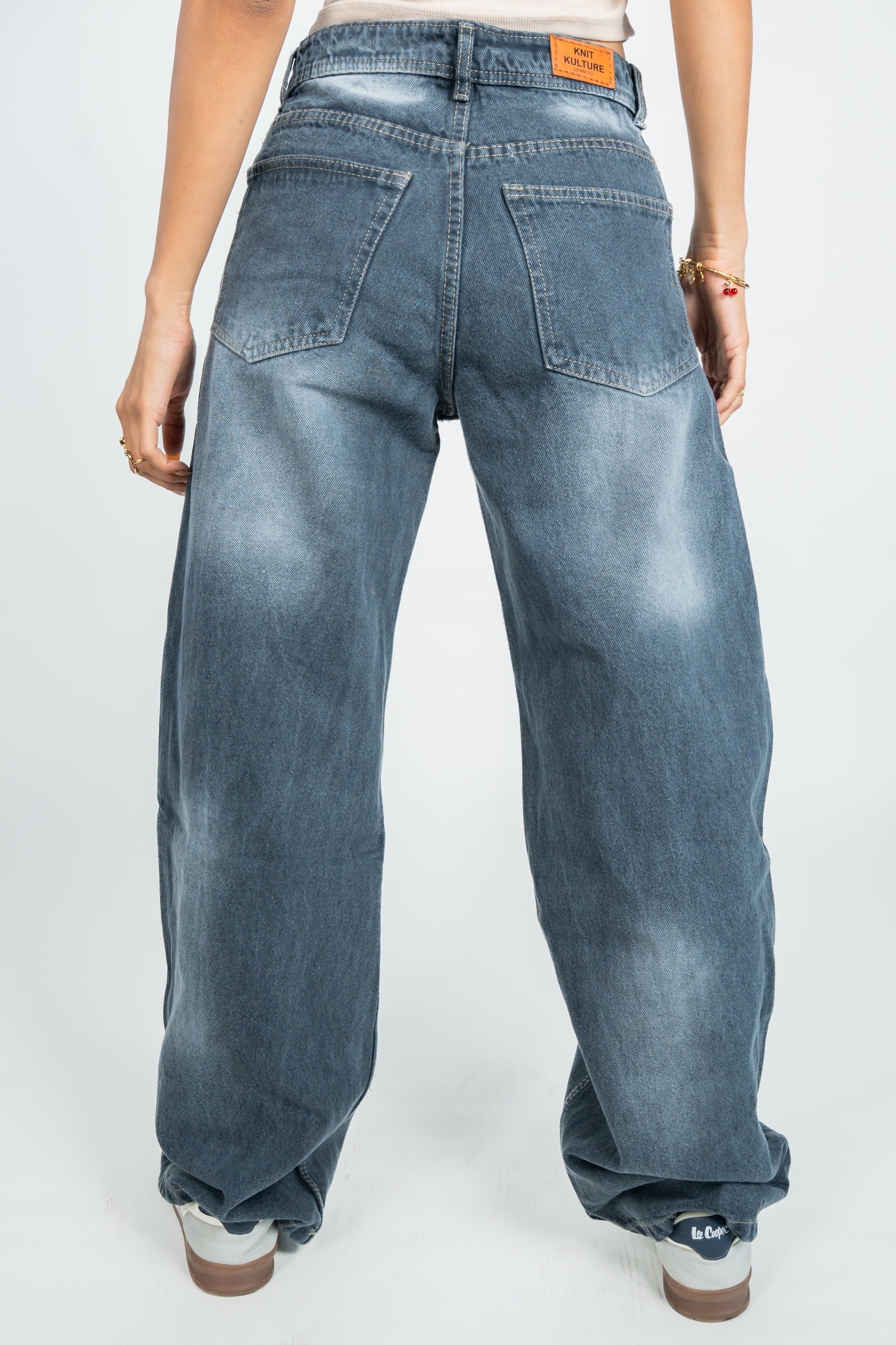 Downtown Washed Grey Jeans