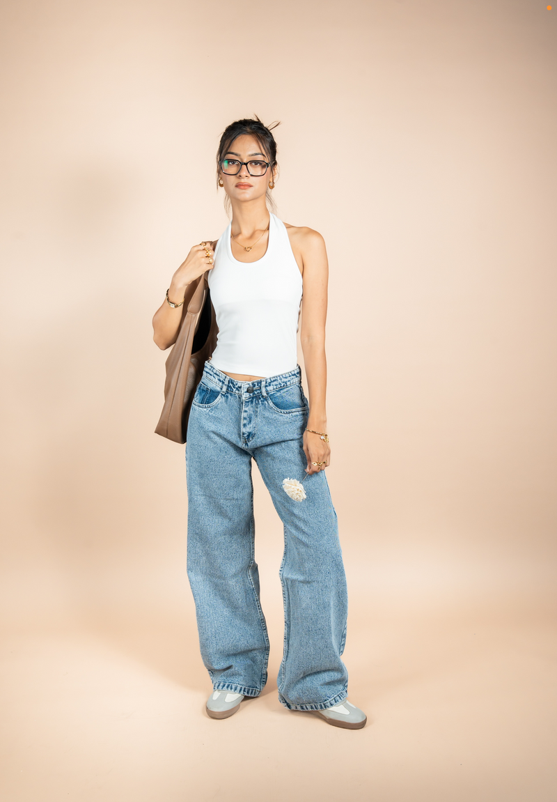 Daylight Blue Wide Leg Jeans