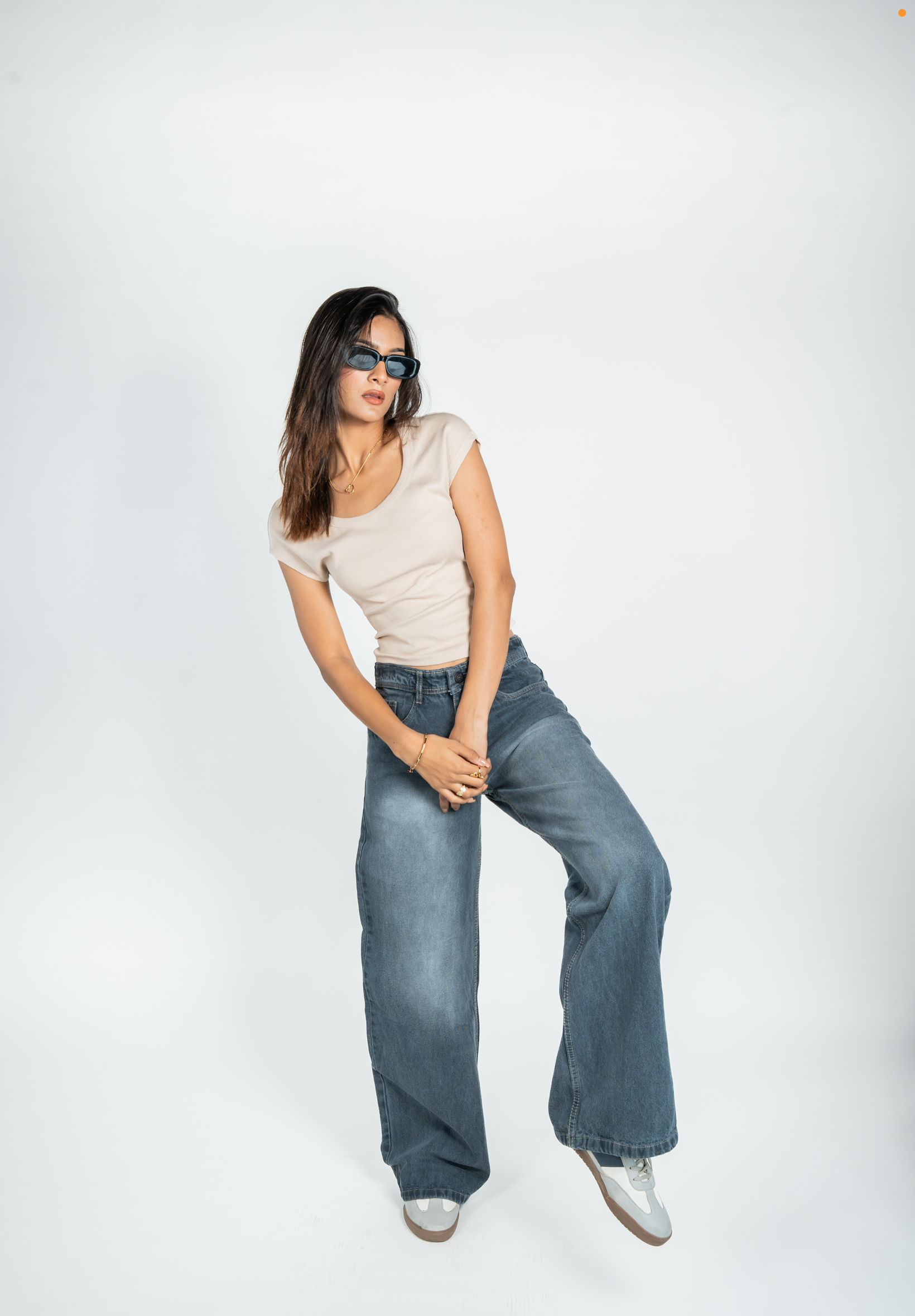 Downtown Washed Grey Jeans