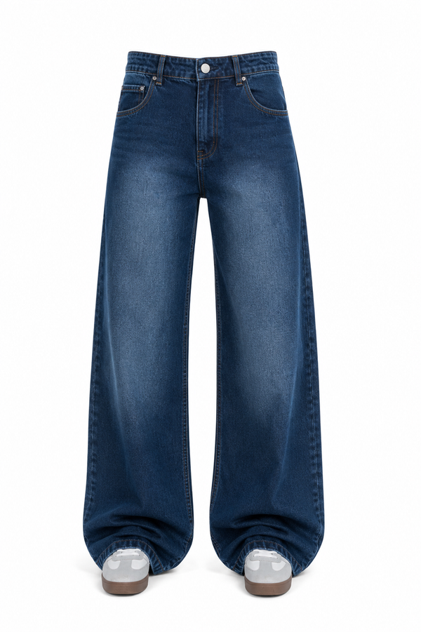 Midnight Fade Wide Leg Jeans